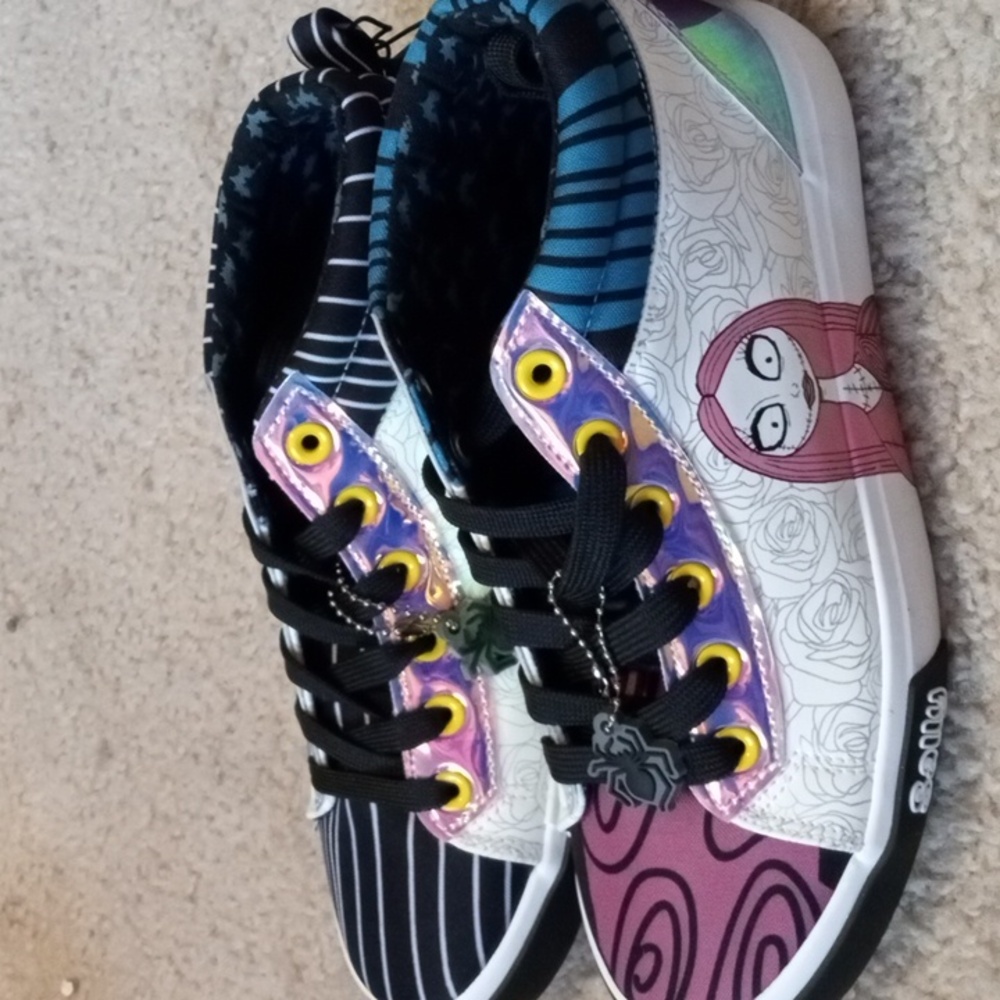 Disney Nightmare Before Christmas Womens High Top Shoes Jack Sally SIZE 6